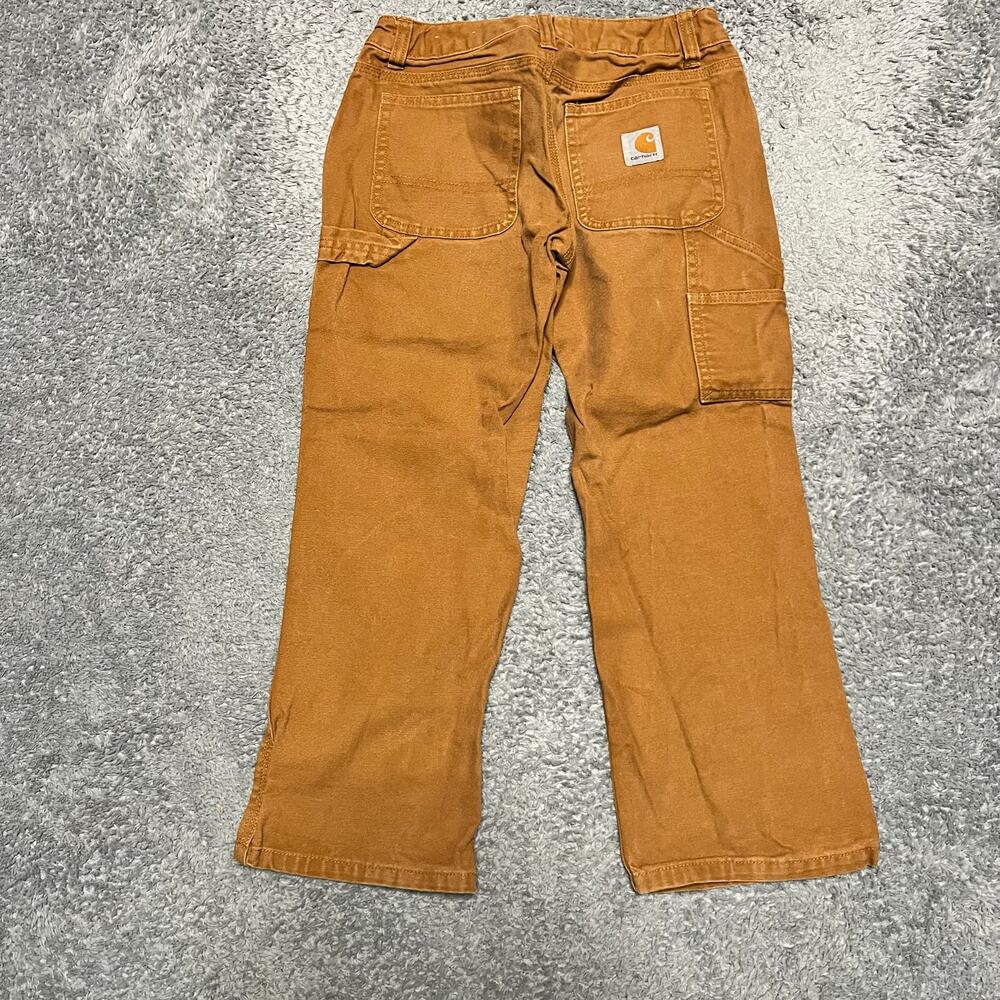 Carhartt Pants Kids Youth 8 Tan Light Brown Workwear Carpenter